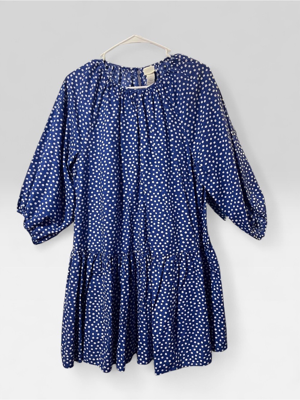 H&M Blue and White Polka Dot Dress